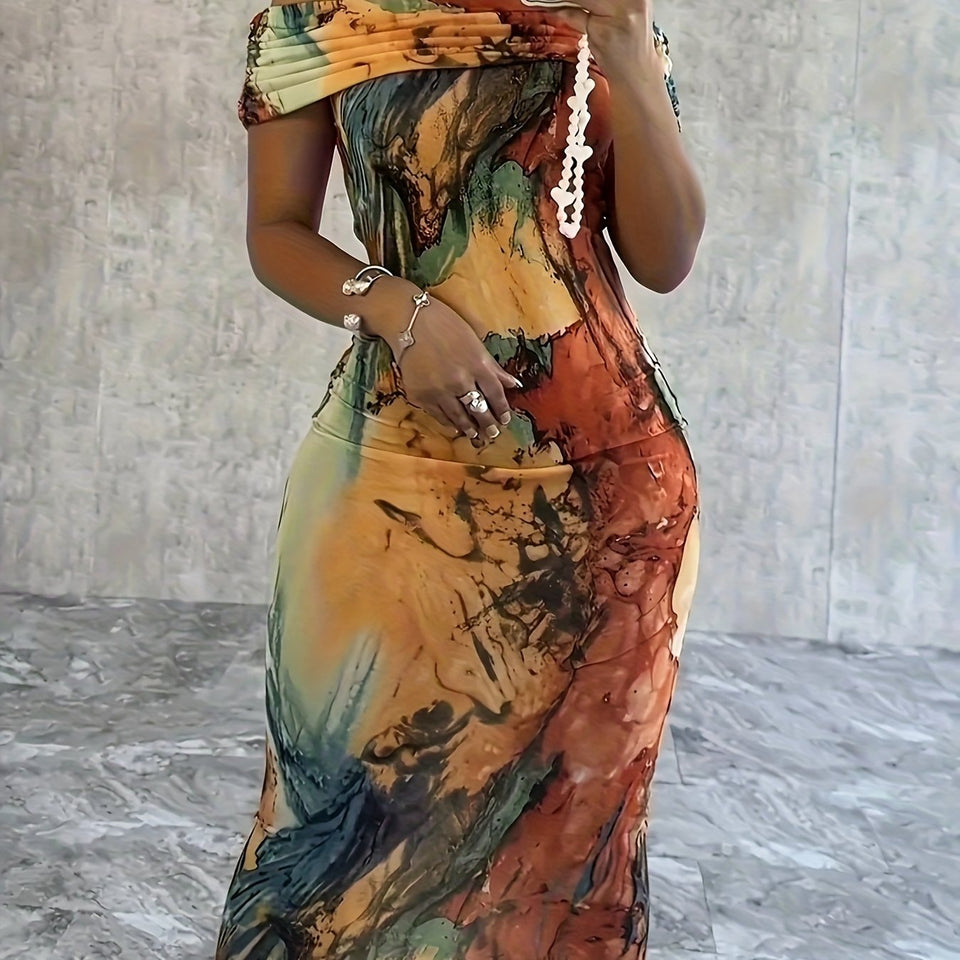 Women's Abstract Print Bodycon Dress