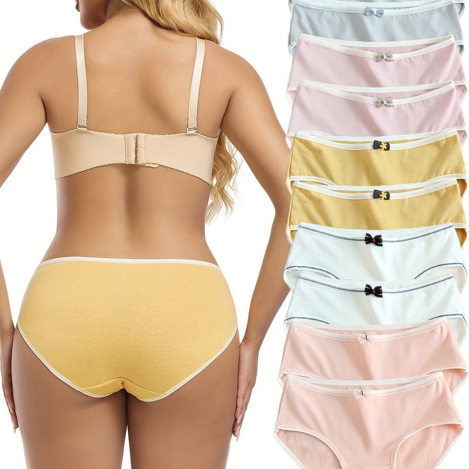 10pcs Cute & Comfy Cotton Briefs for Women