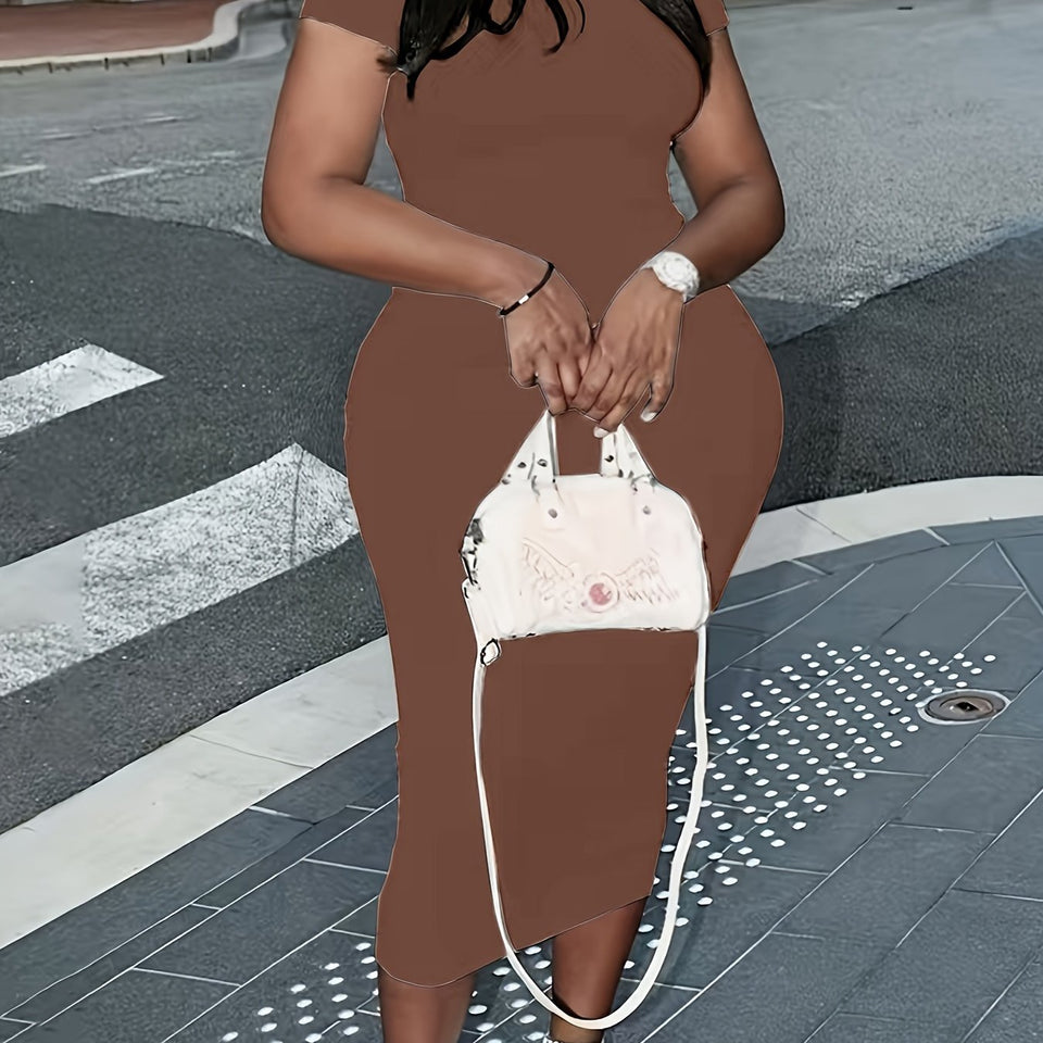 [Milk Fiber Hip-hugging Dress