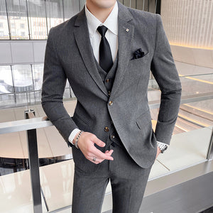 Casual  Men's Suit Three-piece