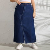 Blue Long Skirt Women