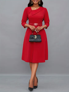 Quarter Sleeve, Elegant  Women's Dress