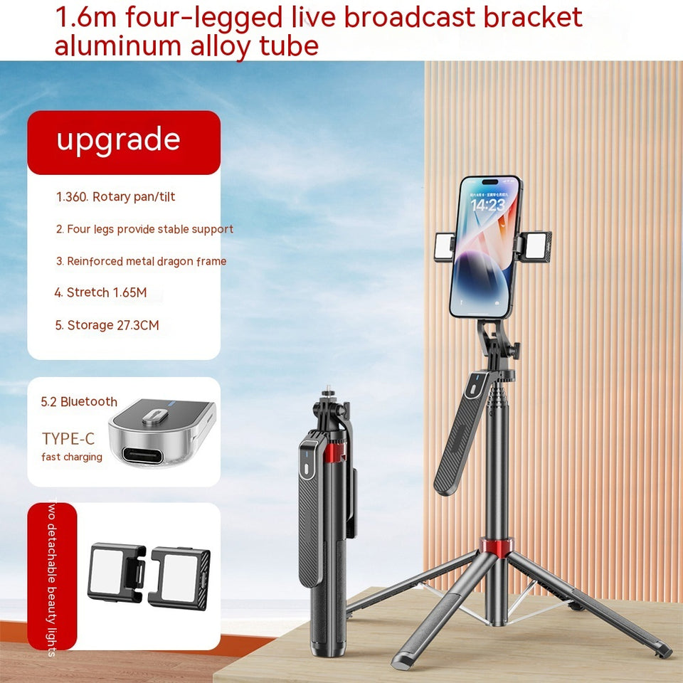 Selfie stick phone tripod