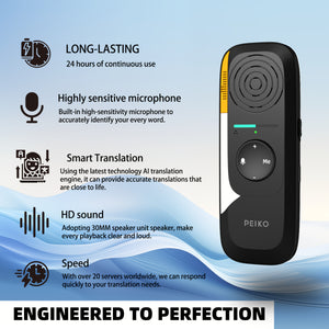 Portable Language Translation Equipment, APP Online Voice Translation, Support 136 Languages, High-precision Translation Equipment for Tourism Business Learning