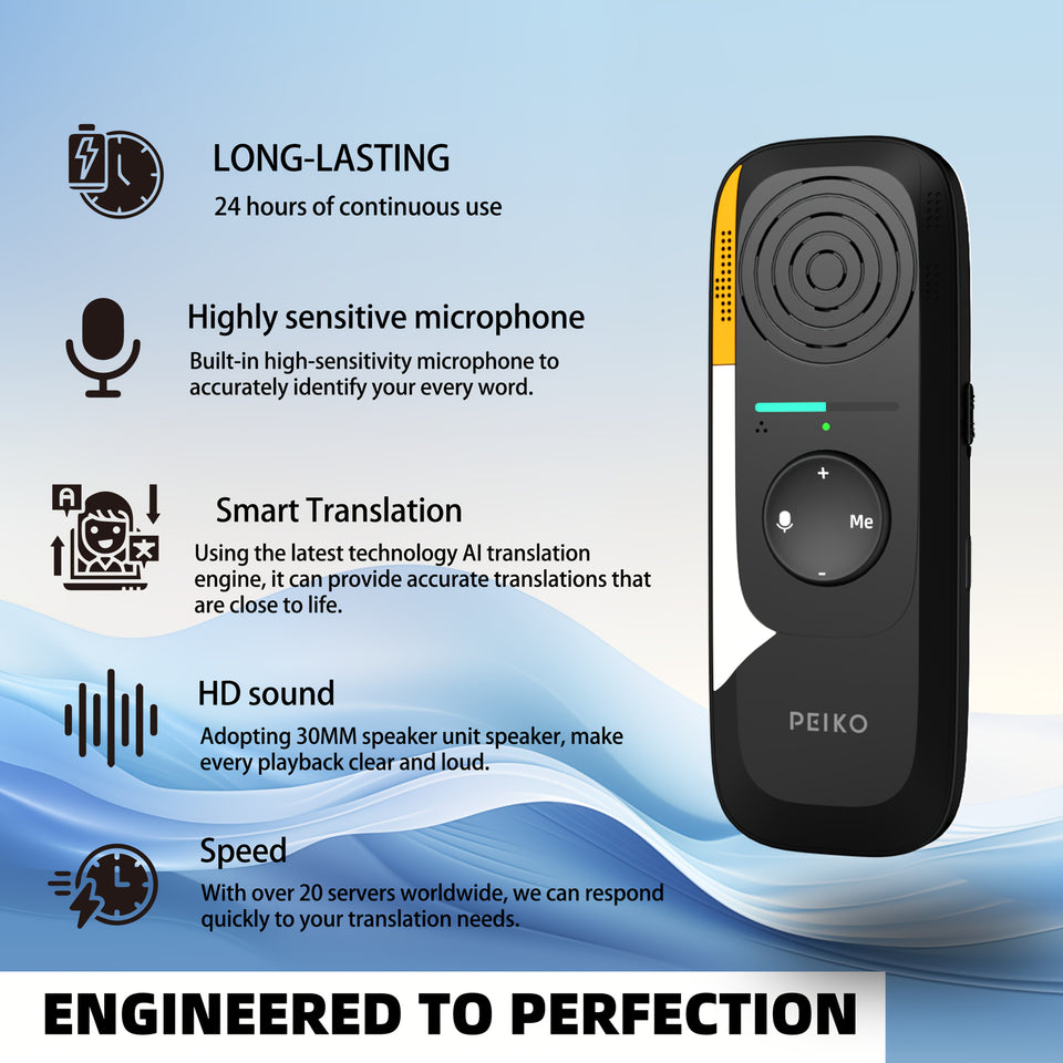 Portable Language Translation Equipment, APP Online Voice Translation, Support 136 Languages, High-precision Translation Equipment for Tourism Business Learning