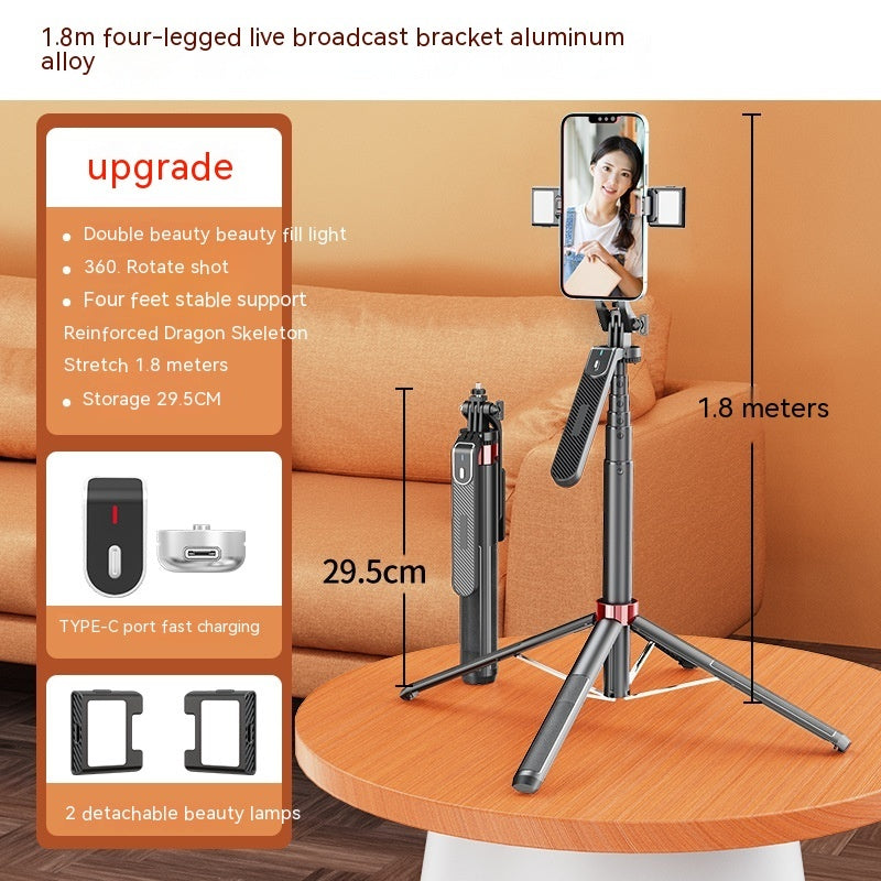 Selfie stick phone tripod