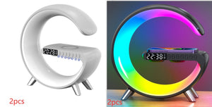 Intelligent G Shaped LED Lamp With Bluetooth Speaker And  Wireless Charger