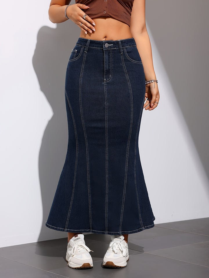 Women's Mermaid Trumpet Denim Skirt