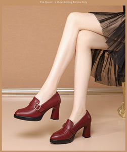 Square Buckle Women Shoes