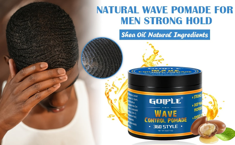 Men's 360 Wave Pomade, Strong Hold & Easy Washout