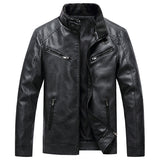 Casual   Leather Jacket Men's