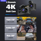 4K UHD Dash Camera for Cars with Free 32GB SD Card -