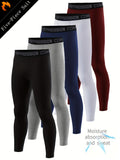 5pcs High-Elasticity Men's Athletic  Fitness