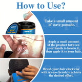 Men's 360 Wave Pomade, Strong Hold & Easy Washout