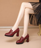 Square Buckle Women Shoes