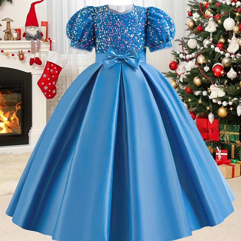 Girls' Sparkling Sequin Princess Dress