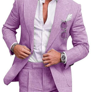 Men's Color Suit Two-piece Set