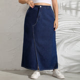 Blue Long Skirt Women