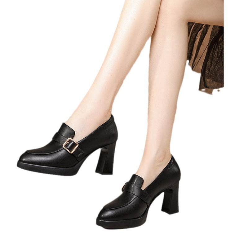 Square Buckle Women Shoes