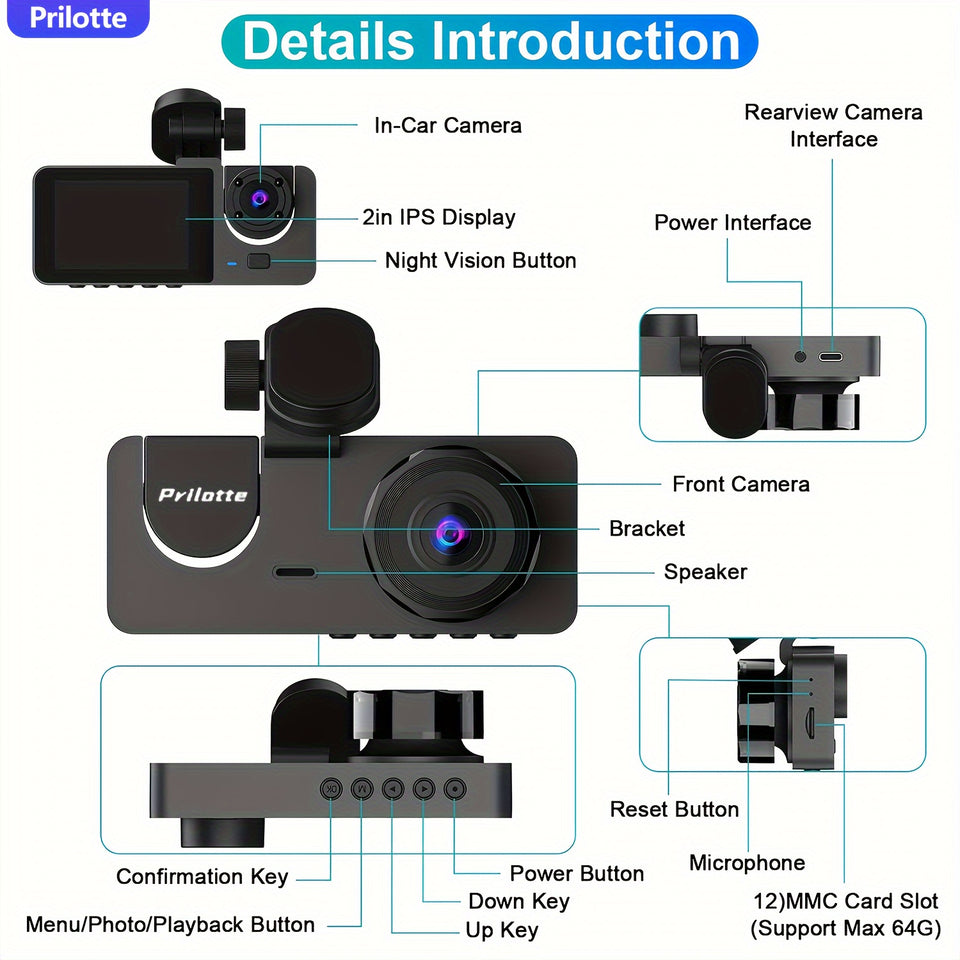 4K UHD Dash Camera for Cars with Free 32GB SD Card -