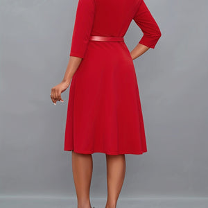 Quarter Sleeve, Elegant  Women's Dress